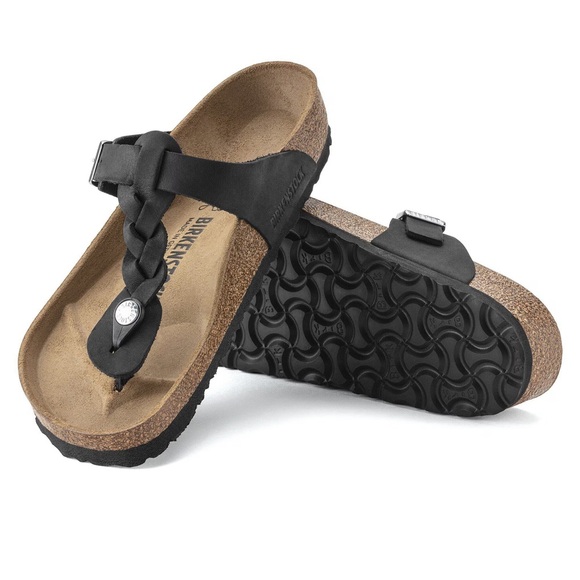 Birkenstock Gizeh Braided Black Women's Sandals - Picture 4 of 14